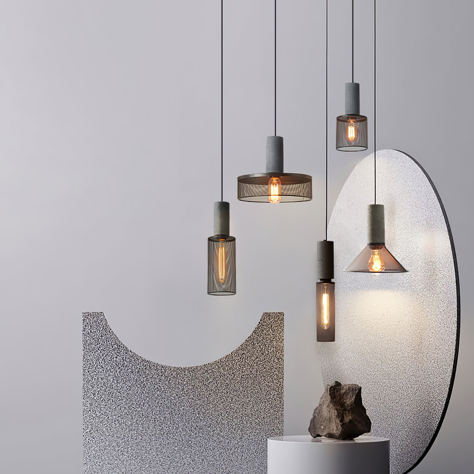 Cement Mesh Pendant Light - Blowlighting