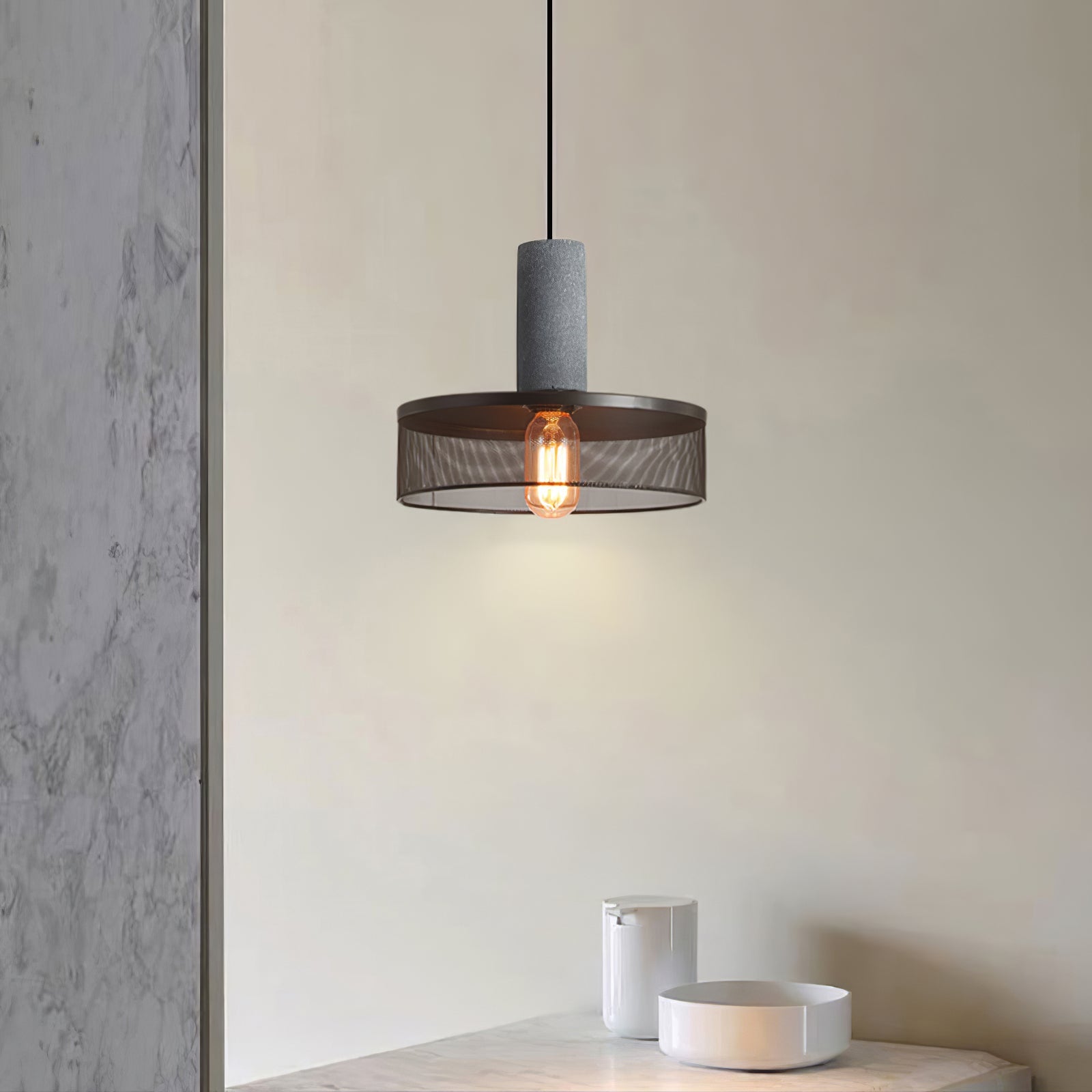 Cement Mesh Pendant Light - Blowlighting
