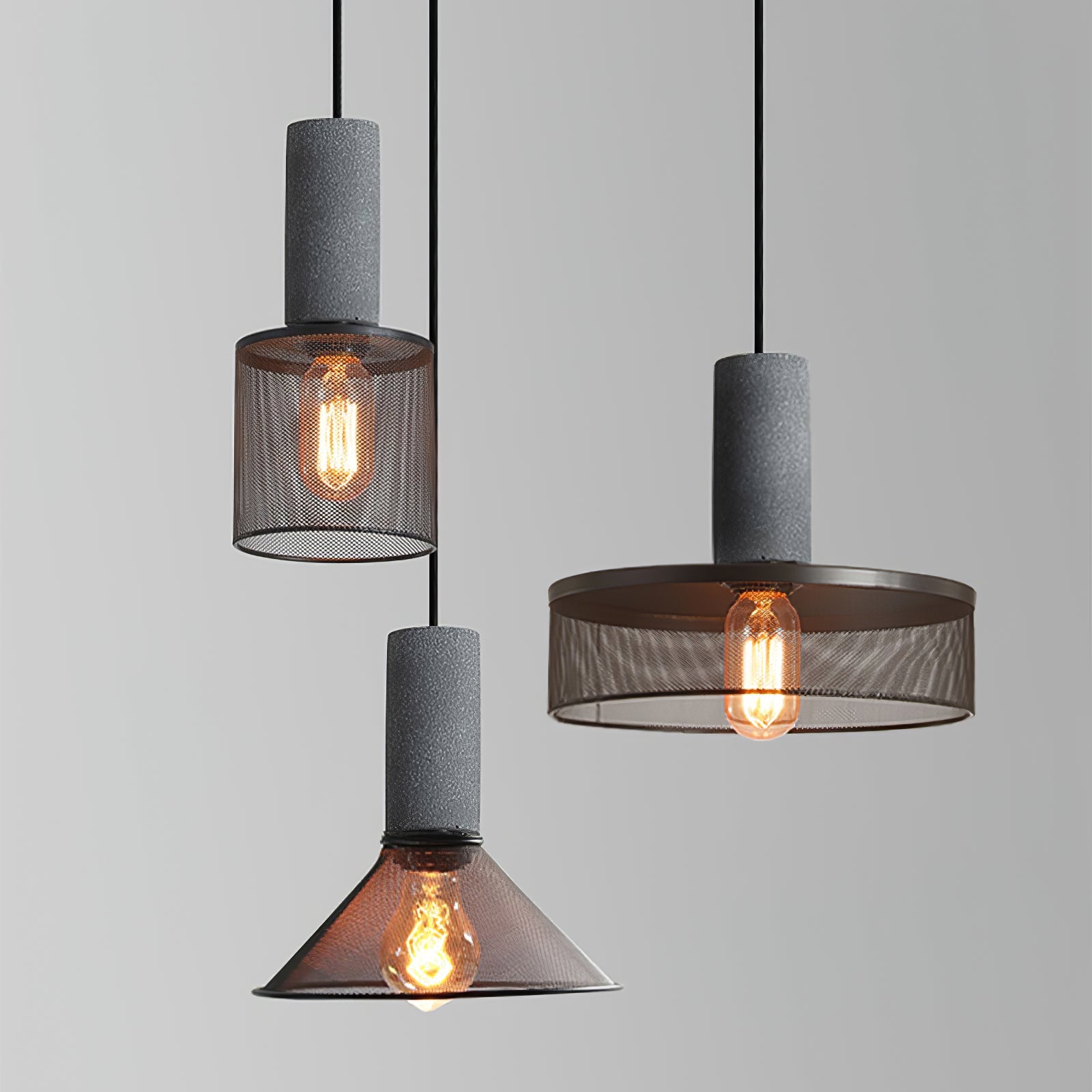 Cement Mesh Pendant Light - Blowlighting