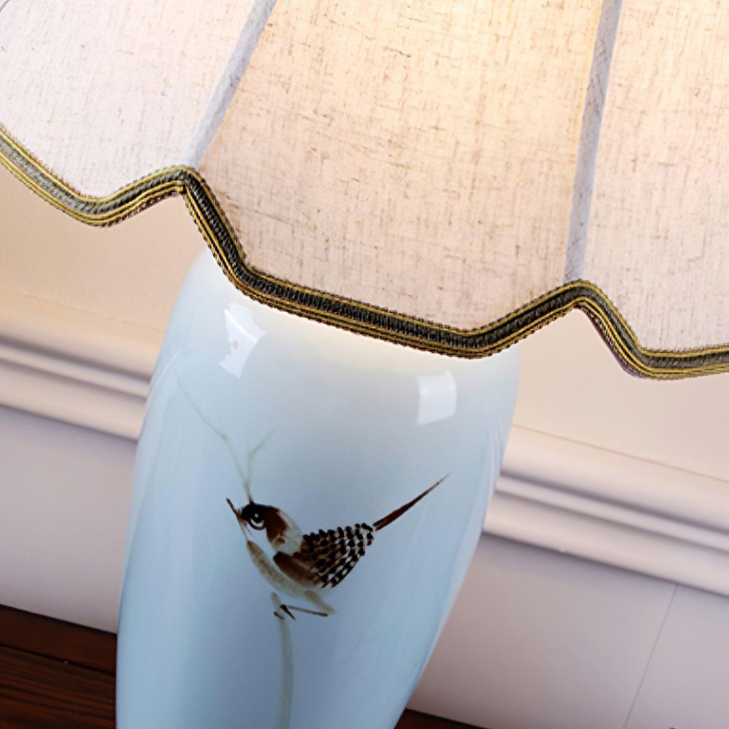Sparrow Oriental Ceramic Desk Lamp - Blowlighting