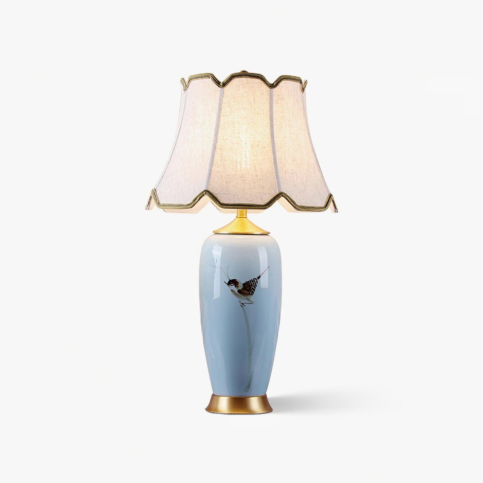 Sparrow Oriental Ceramic Desk Lamp - Blowlighting