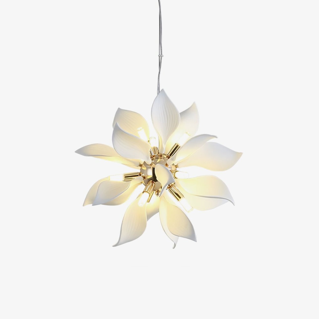 Ceramic Petals Blooming Chandelier - Blowlighting