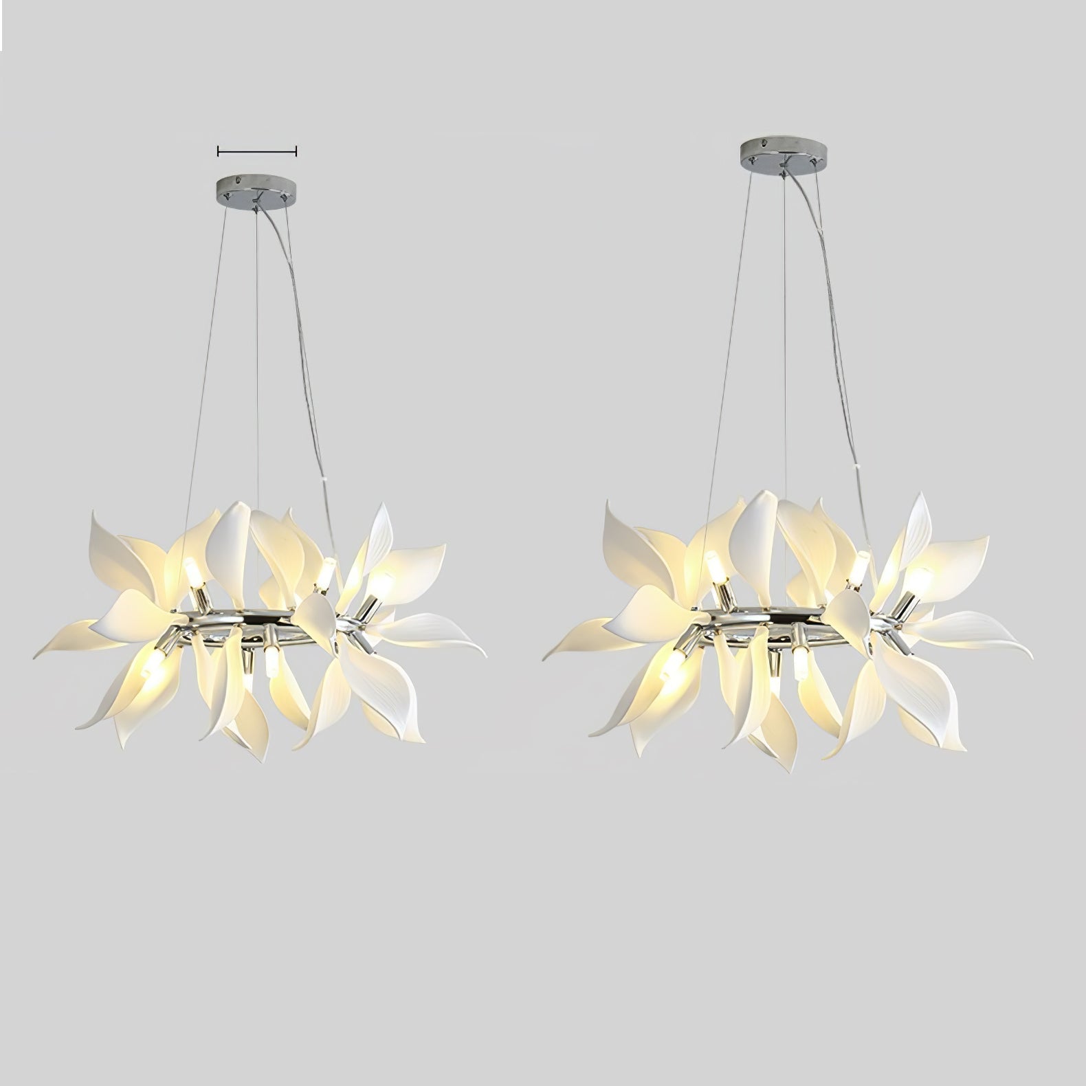 Ceramic Petals Blooming Chandelier - Blowlighting