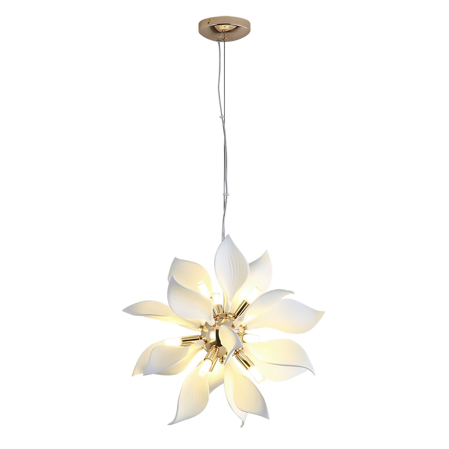 Ceramic Petals Blooming Chandelier - Blowlighting