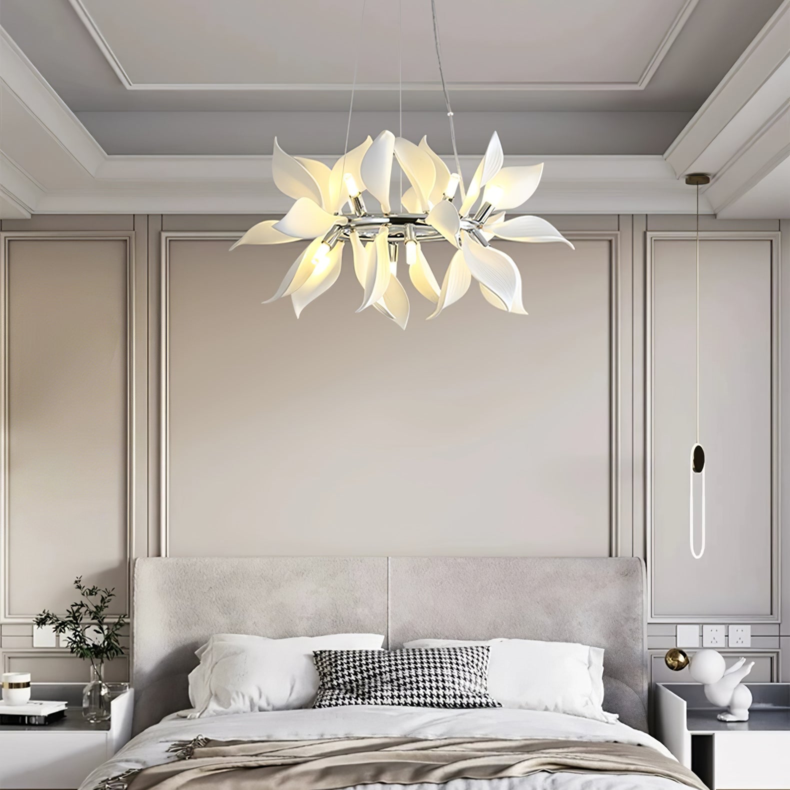 Ceramic Petals Blooming Chandelier - Blowlighting