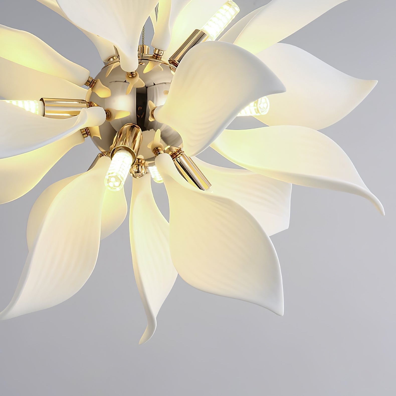 Ceramic Petals Blooming Chandelier - Blowlighting