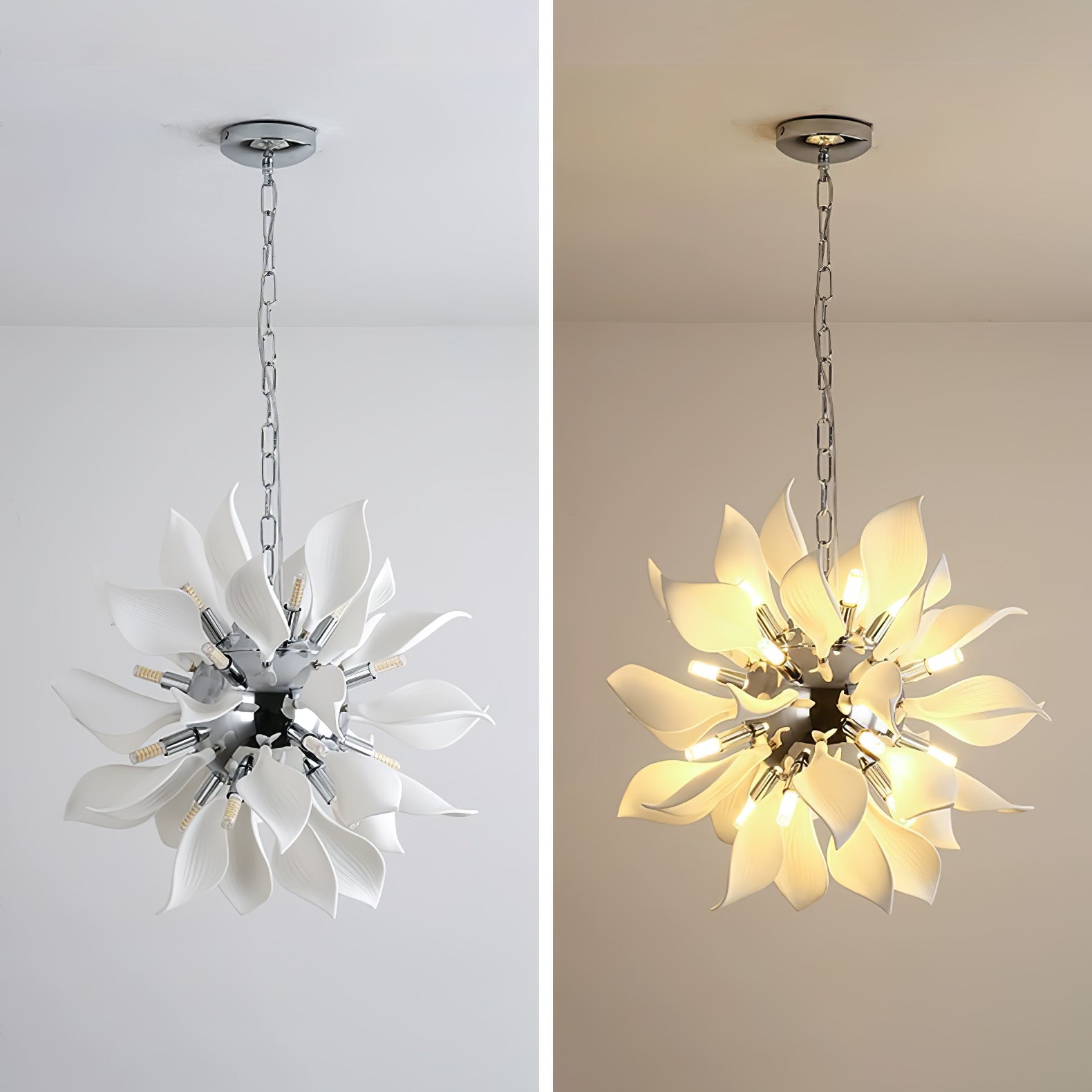 Ceramic Petals Blooming Chandelier - Blowlighting