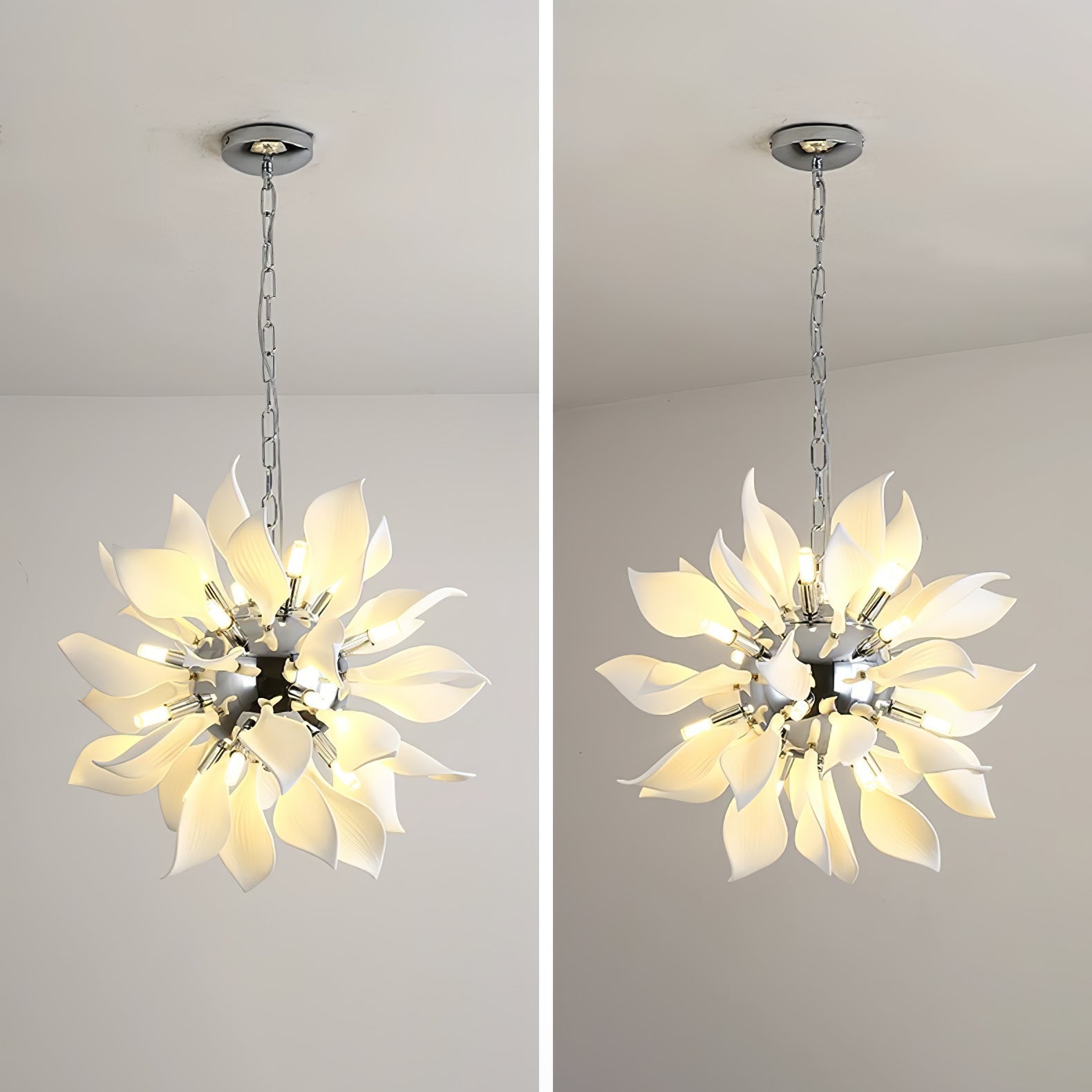 Ceramic Petals Blooming Chandelier - Blowlighting