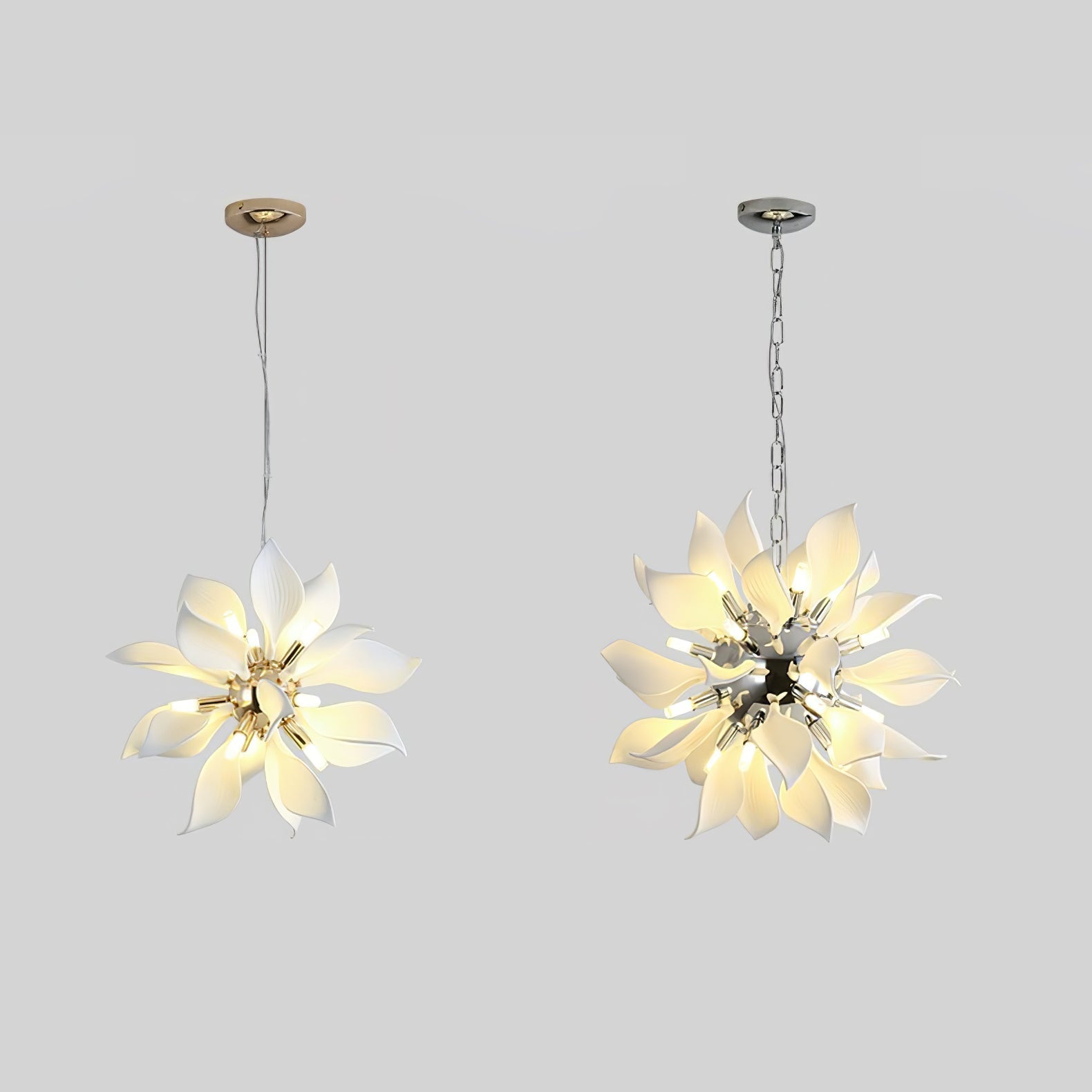 Ceramic Petals Blooming Chandelier - Blowlighting
