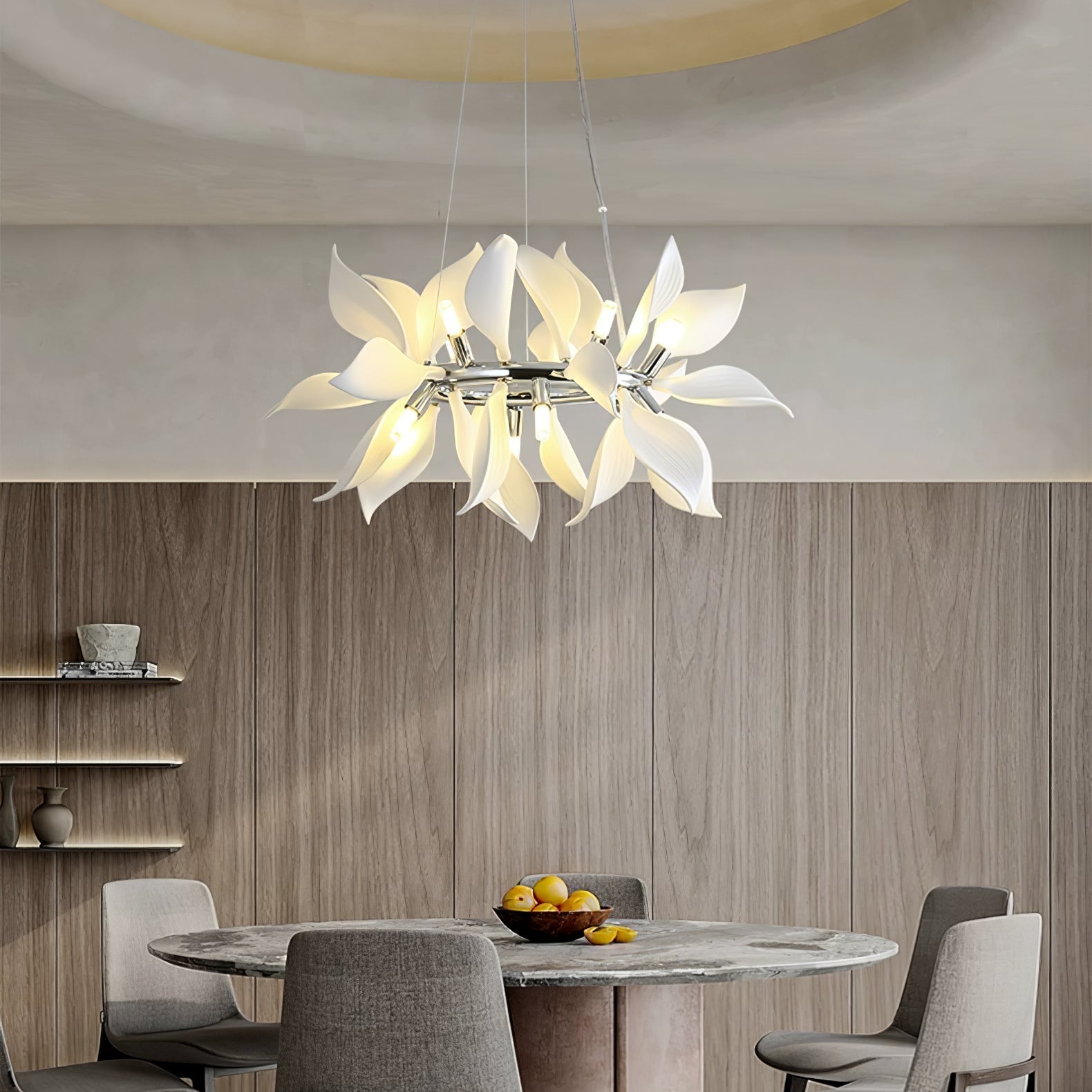 Ceramic Petals Blooming Chandelier - Blowlighting