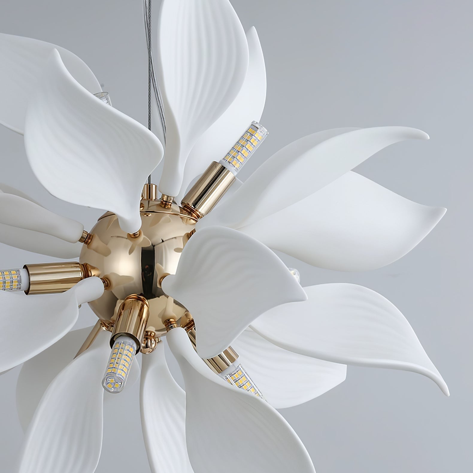 Ceramic Petals Blooming Chandelier - Blowlighting