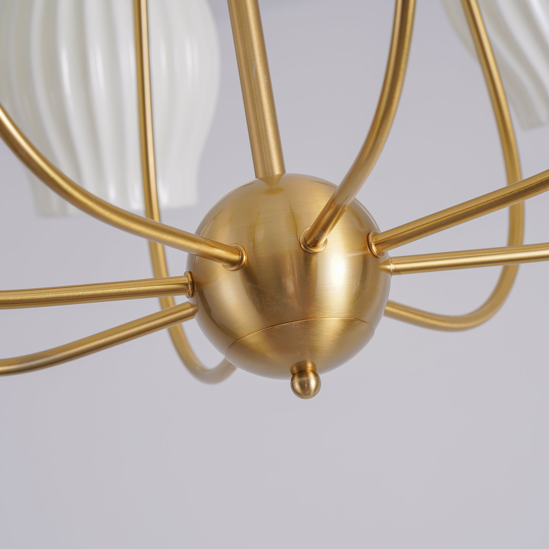 Ceramic Ribbed Chandelier - Blowlighting