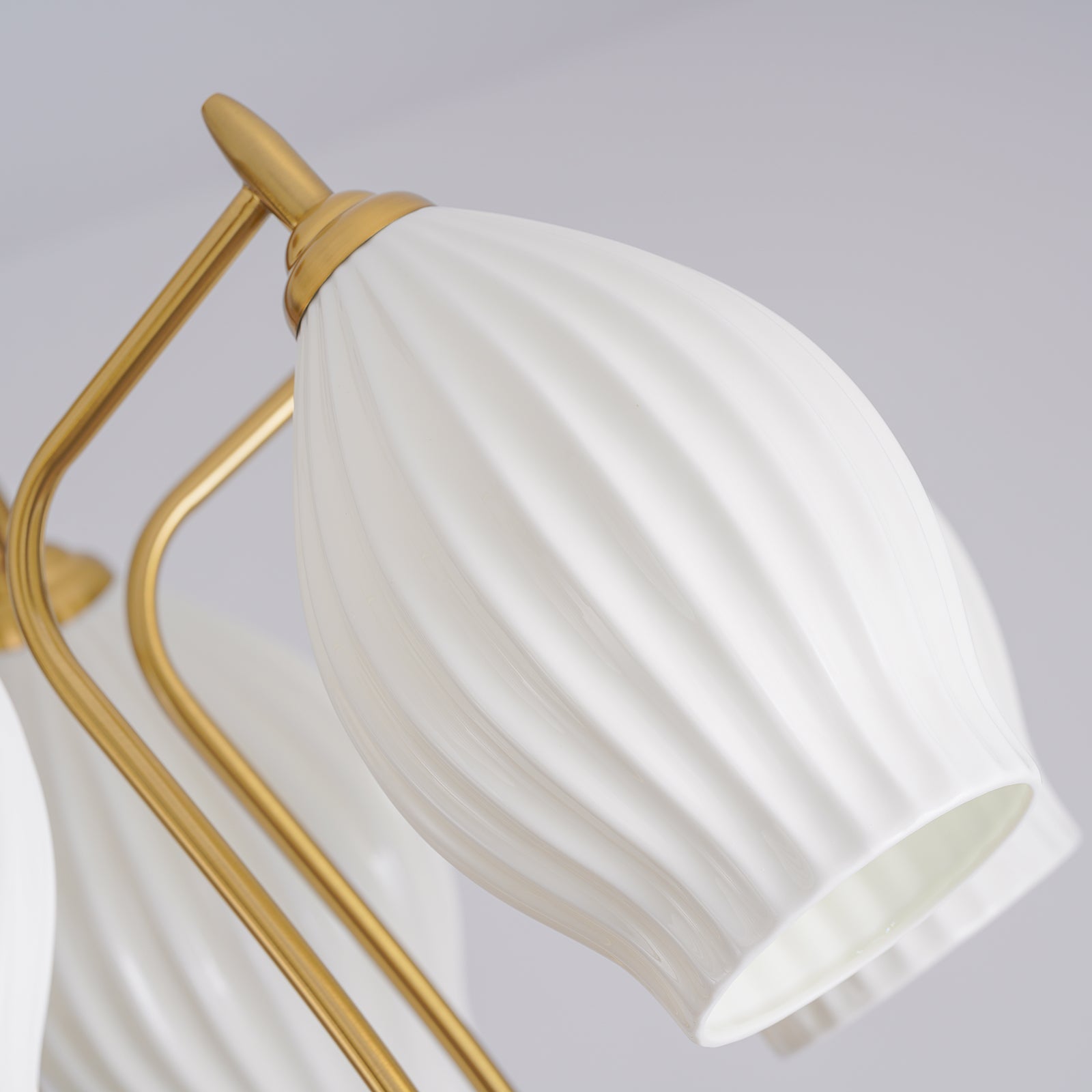 Ceramic Ribbed Chandelier - Blowlighting