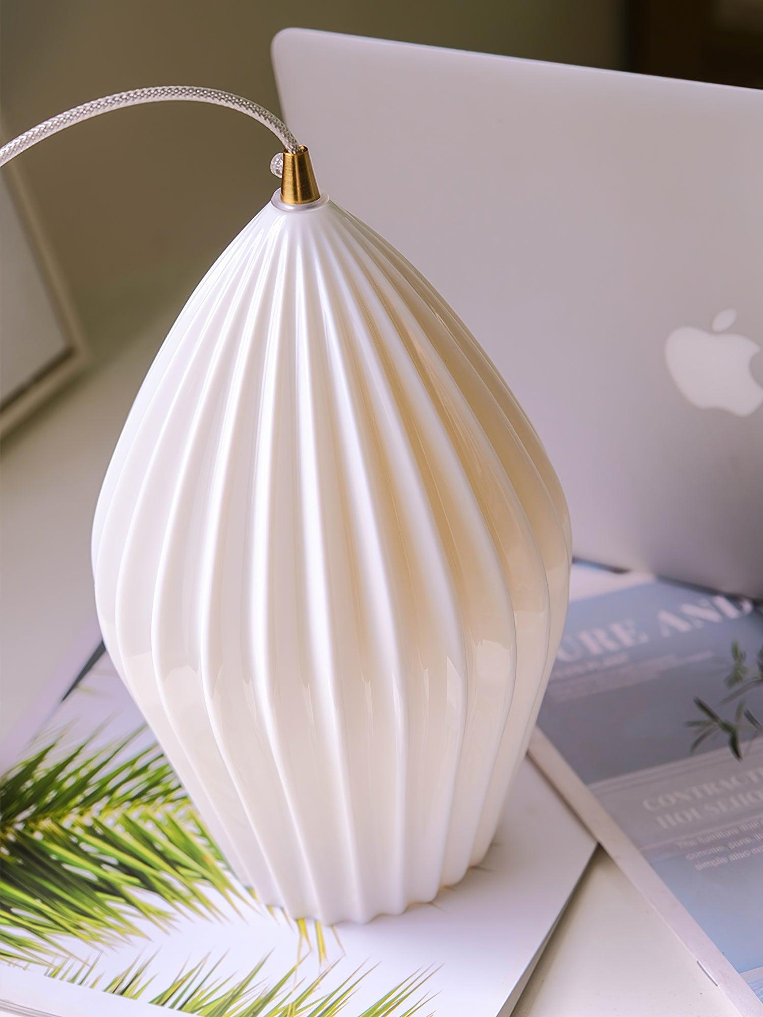 Ceramic Ribbed Pendant Light - Blowlighting