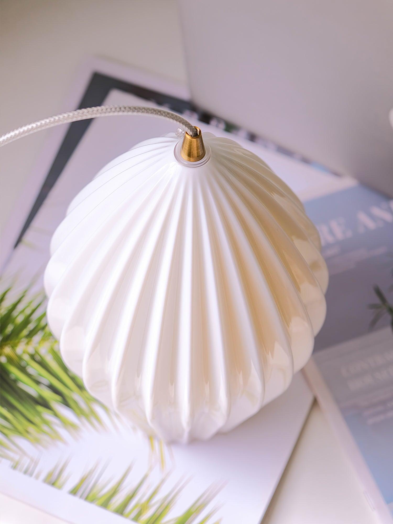 Ceramic Ribbed Pendant Light - Blowlighting