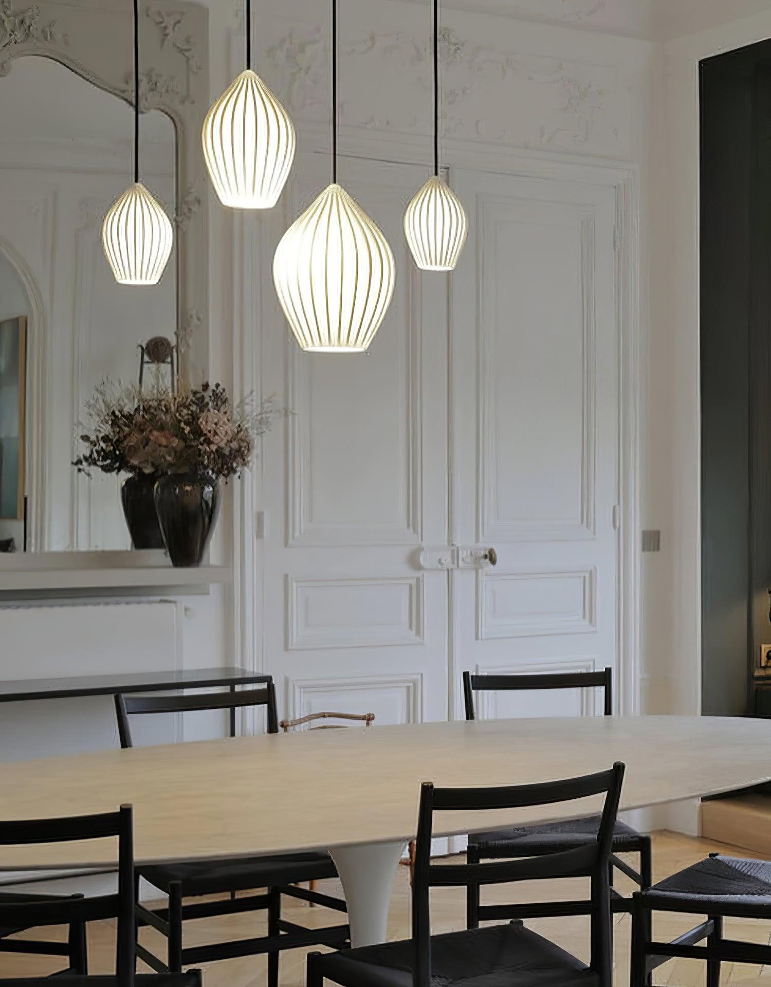 Ceramic Ribbed Pendant Light - Blowlighting