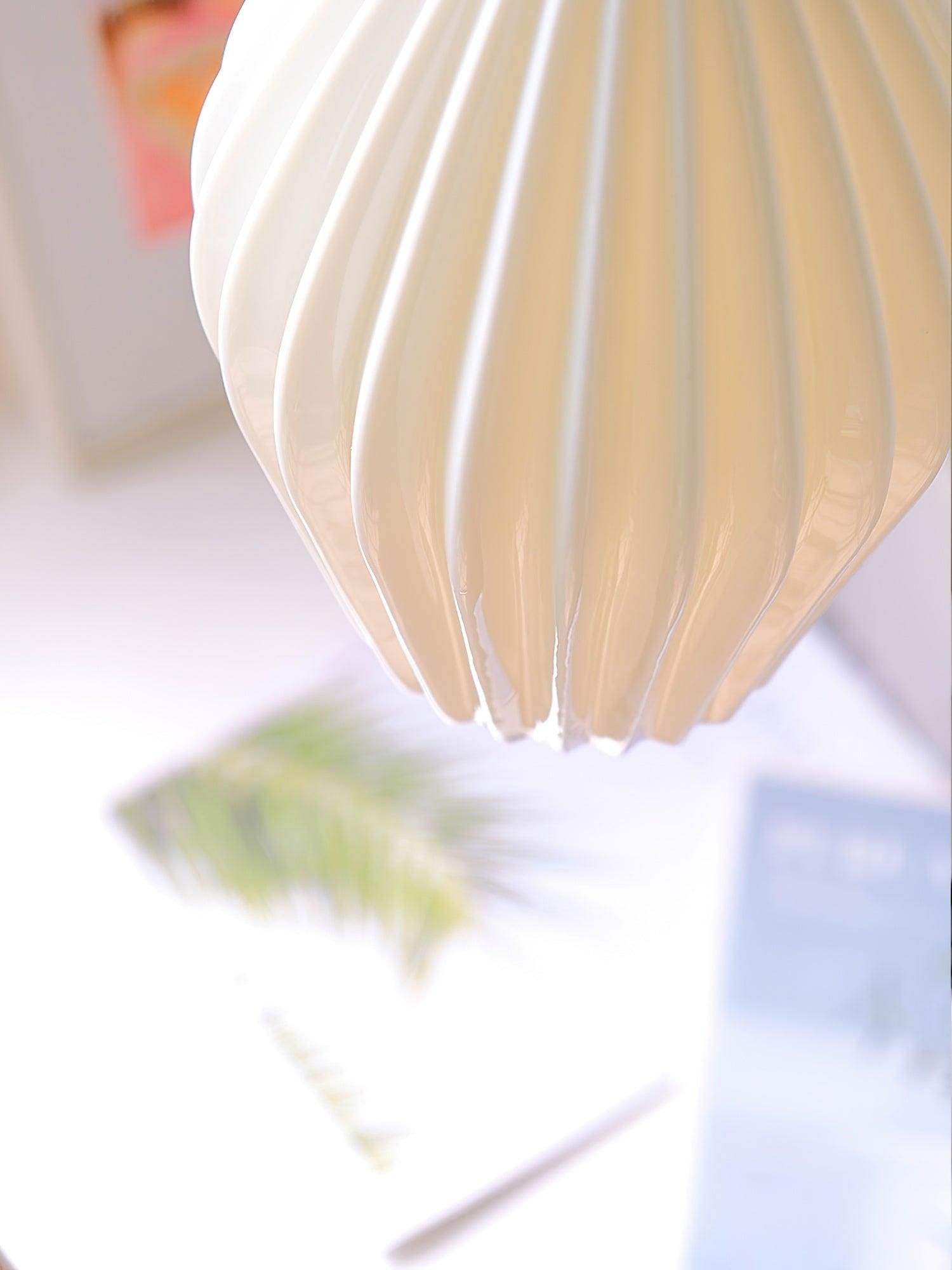 Ceramic Ribbed Pendant Light - Blowlighting