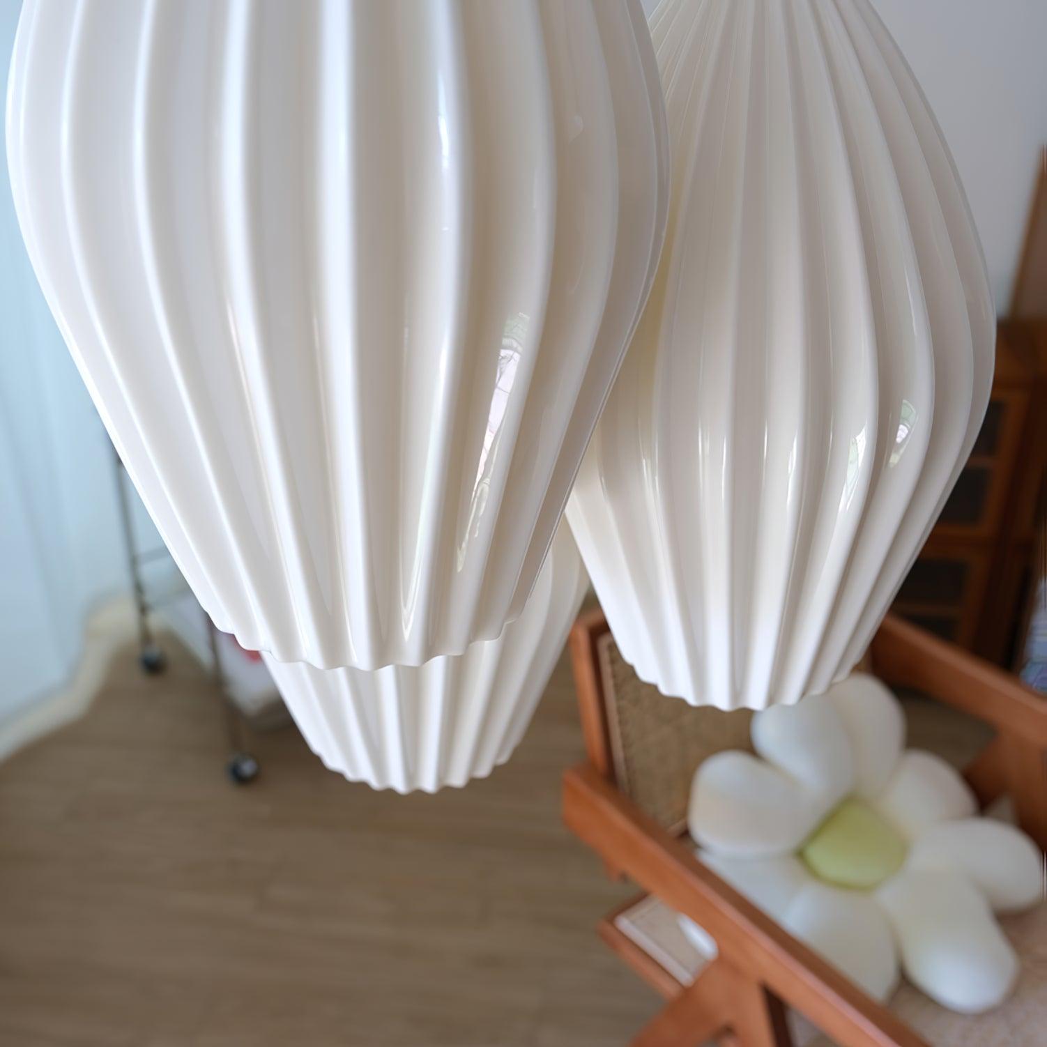 Ceramic Ribbed Pendant Light - Blowlighting