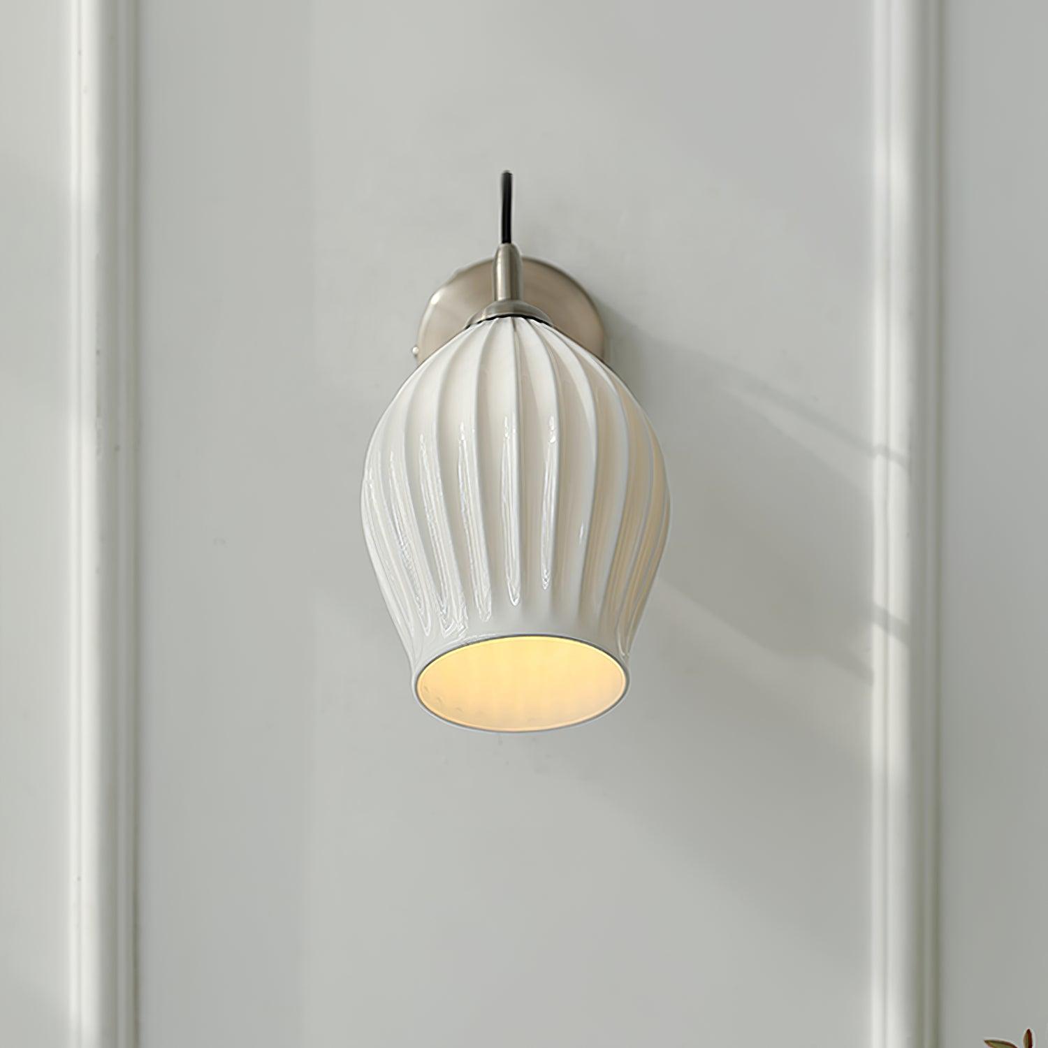 Zotalisra Modern Minimalist Ribbed Ceramic Wall light - Blowlighting