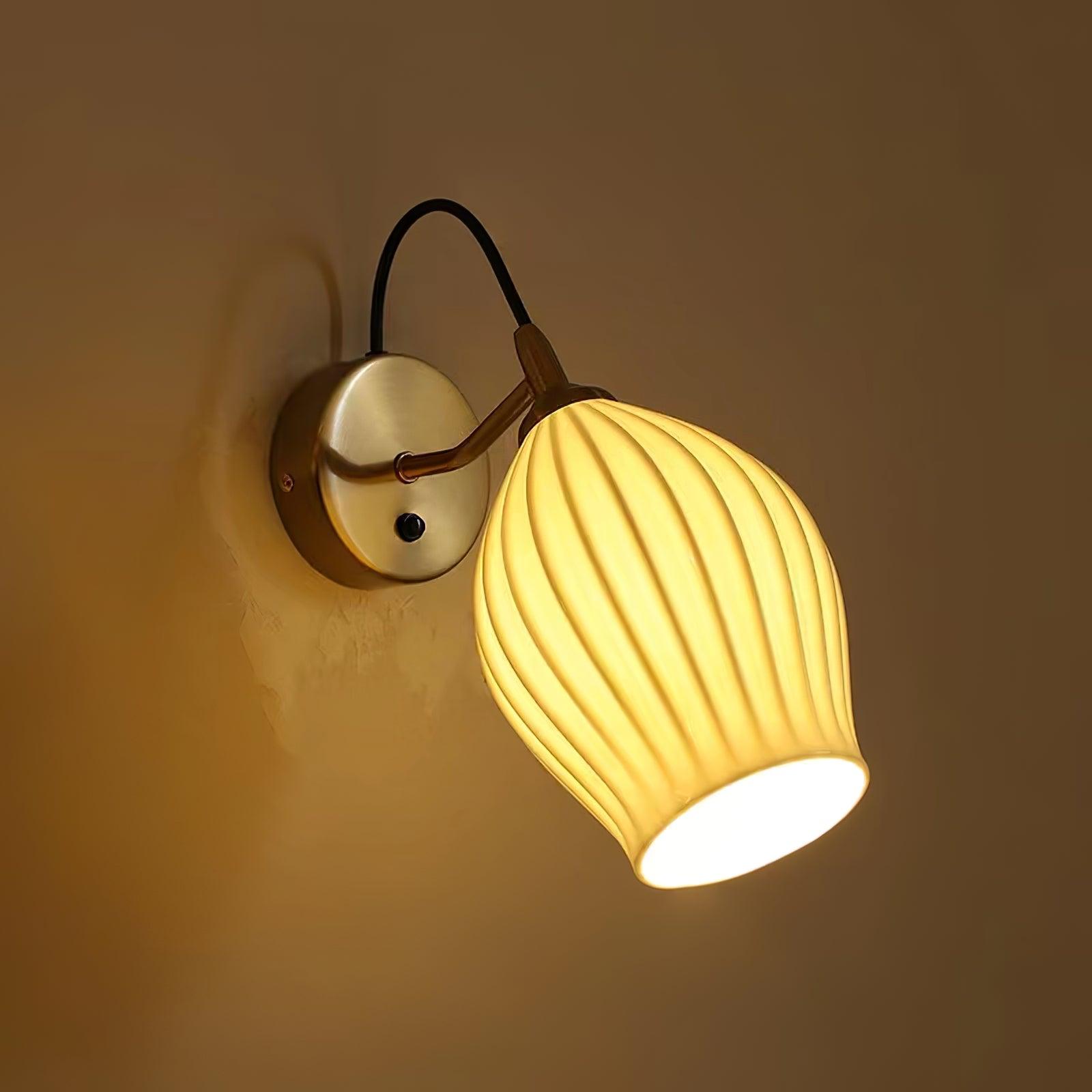 Zotalisra Modern Minimalist Ribbed Ceramic Wall light - Blowlighting