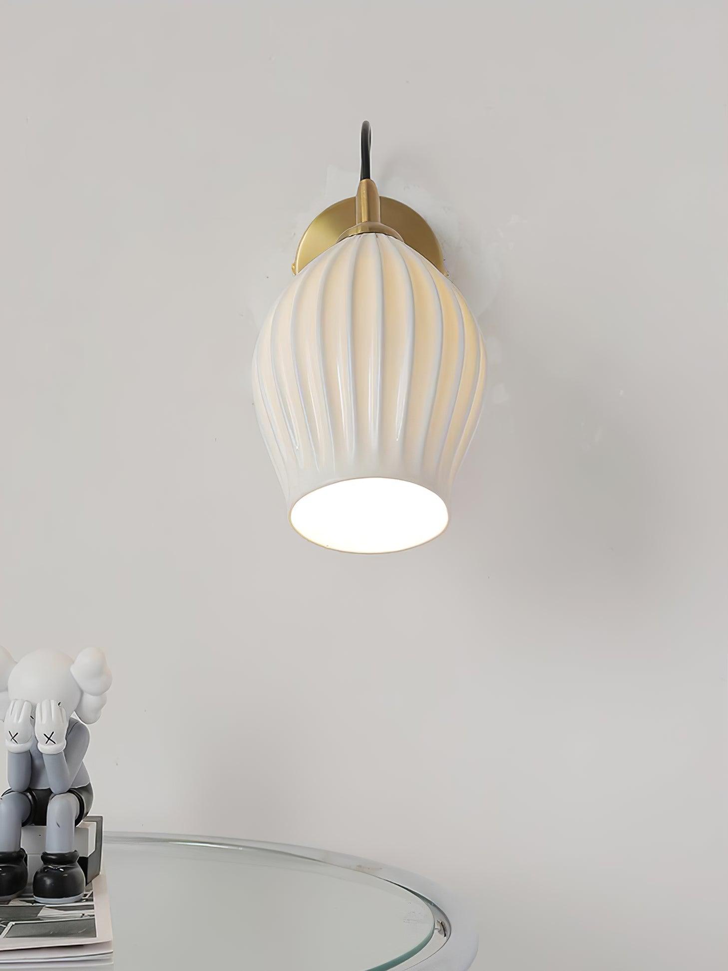 Zotalisra Modern Minimalist Ribbed Ceramic Wall light - Blowlighting