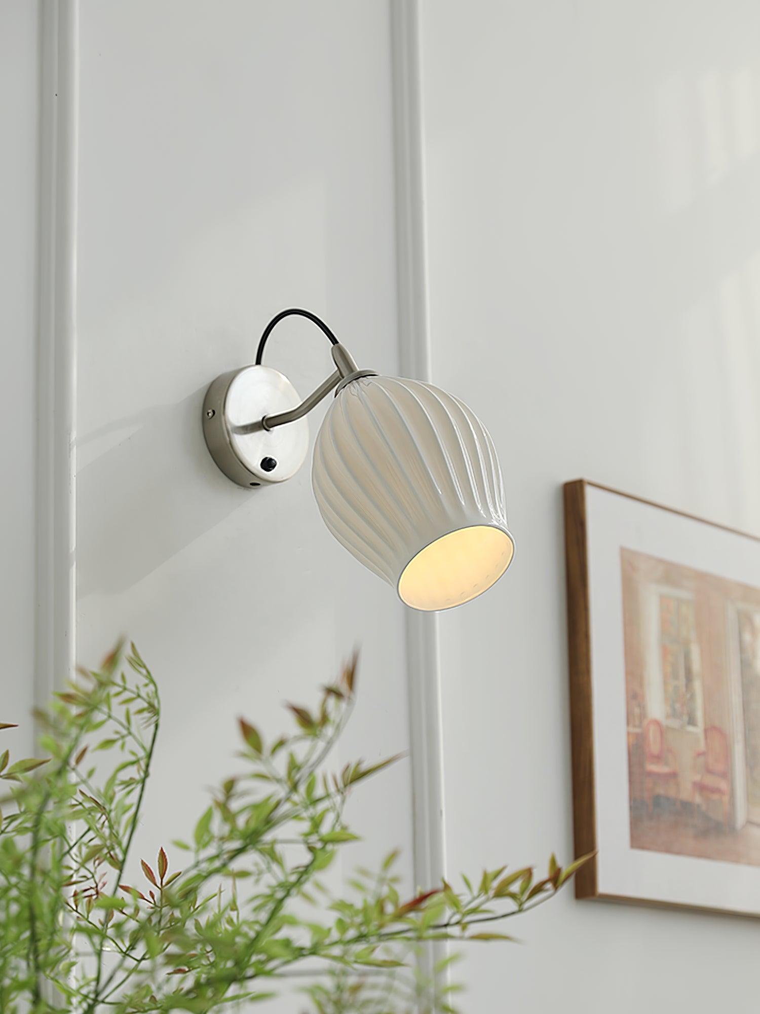 Zotalisra Modern Minimalist Ribbed Ceramic Wall light - Blowlighting