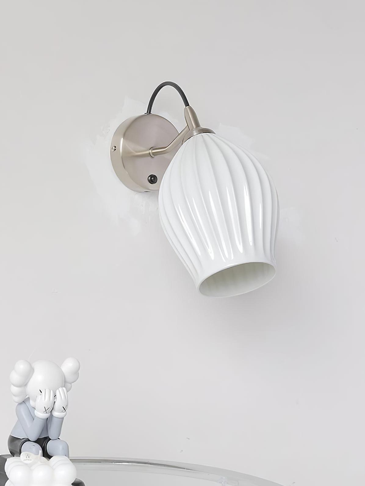Zotalisra Modern Minimalist Ribbed Ceramic Wall light - Blowlighting