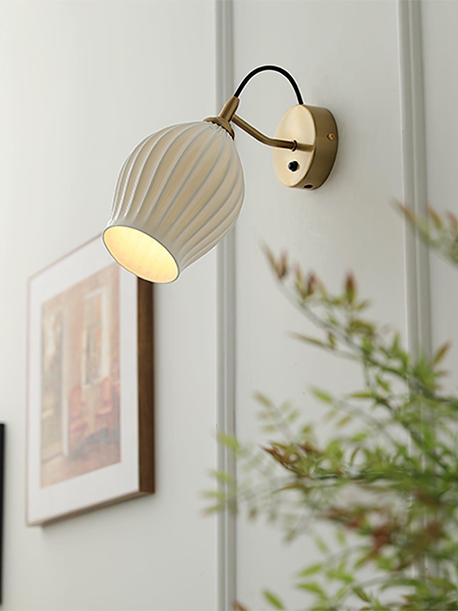 Zotalisra Modern Minimalist Ribbed Ceramic Wall light - Blowlighting
