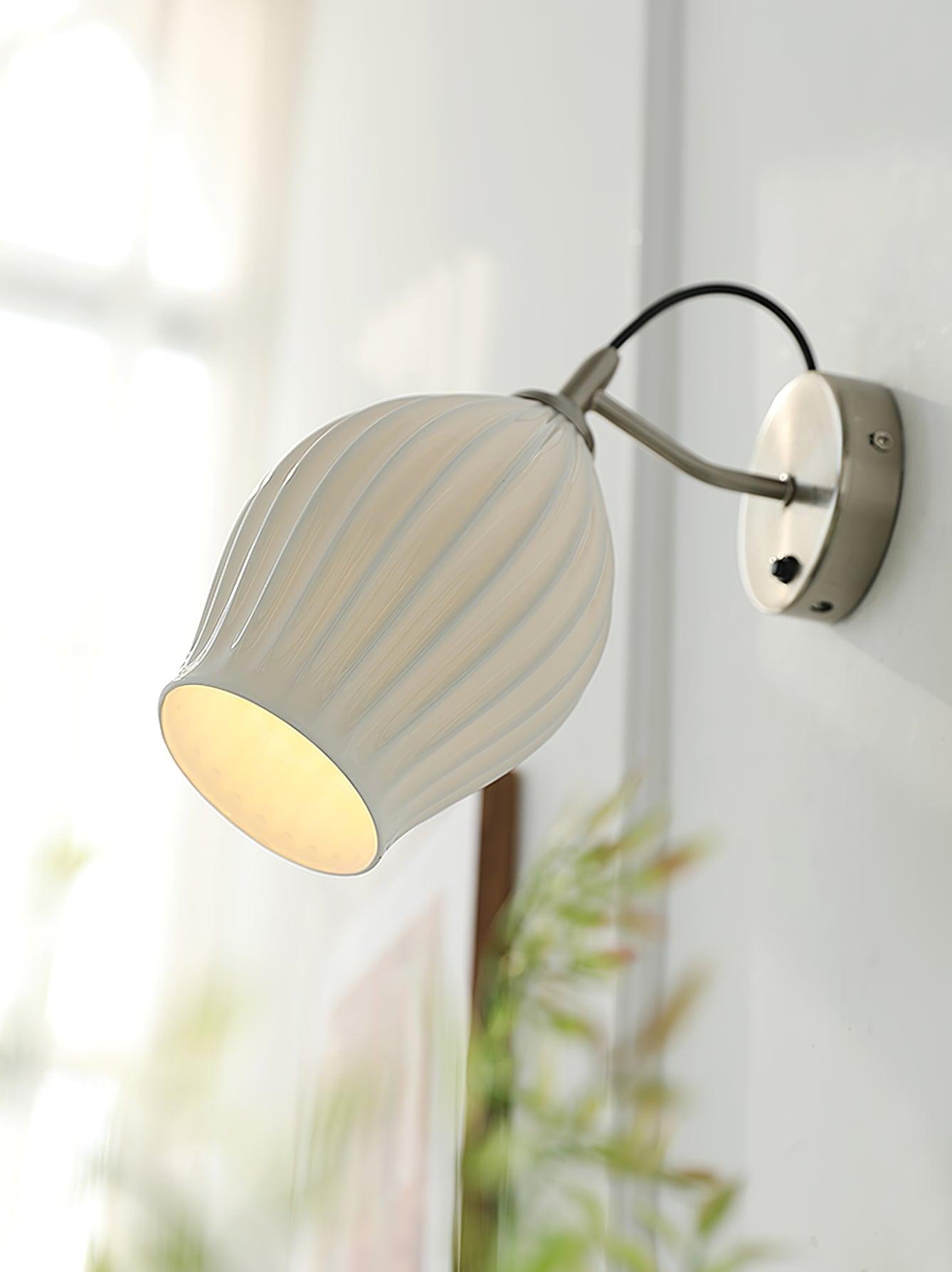 Zotalisra Modern Minimalist Ribbed Ceramic Wall light - Blowlighting