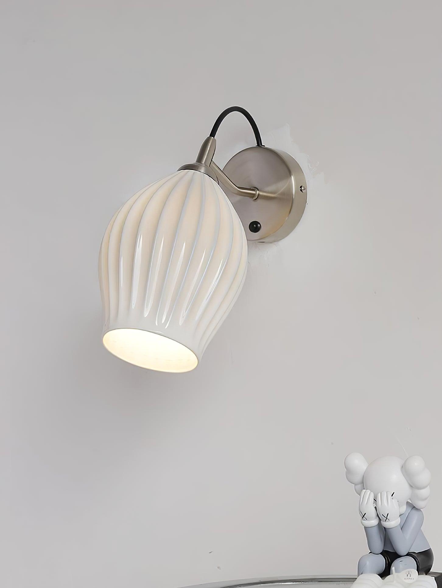Zotalisra Modern Minimalist Ribbed Ceramic Wall light - Blowlighting