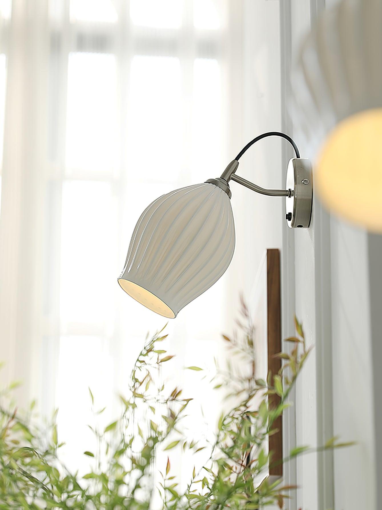 Zotalisra Modern Minimalist Ribbed Ceramic Wall light - Blowlighting