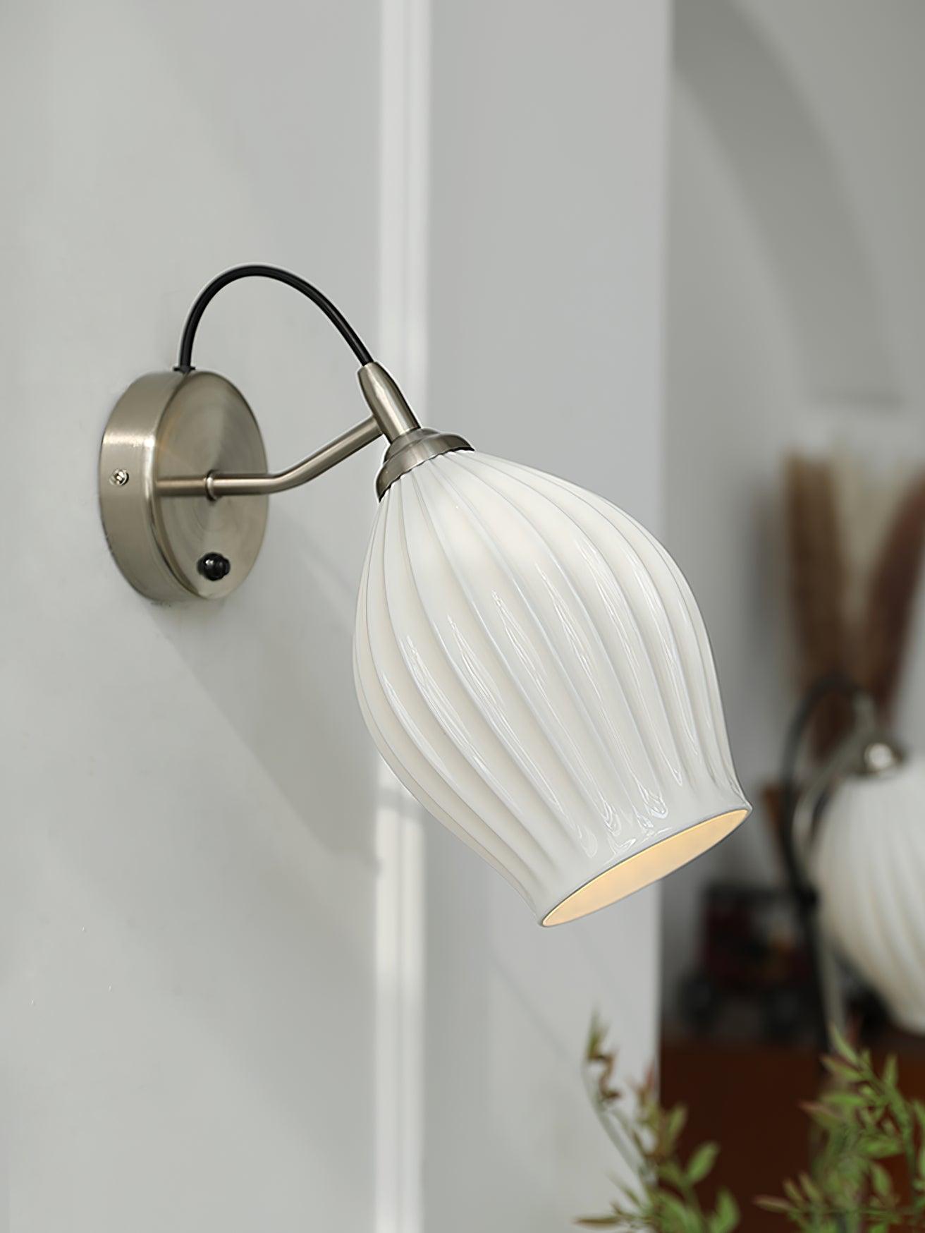 Zotalisra Modern Minimalist Ribbed Ceramic Wall light - Blowlighting