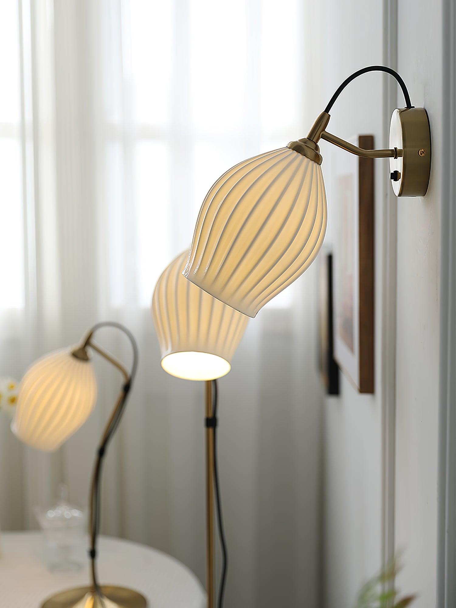Zotalisra Modern Minimalist Ribbed Ceramic Wall light - Blowlighting