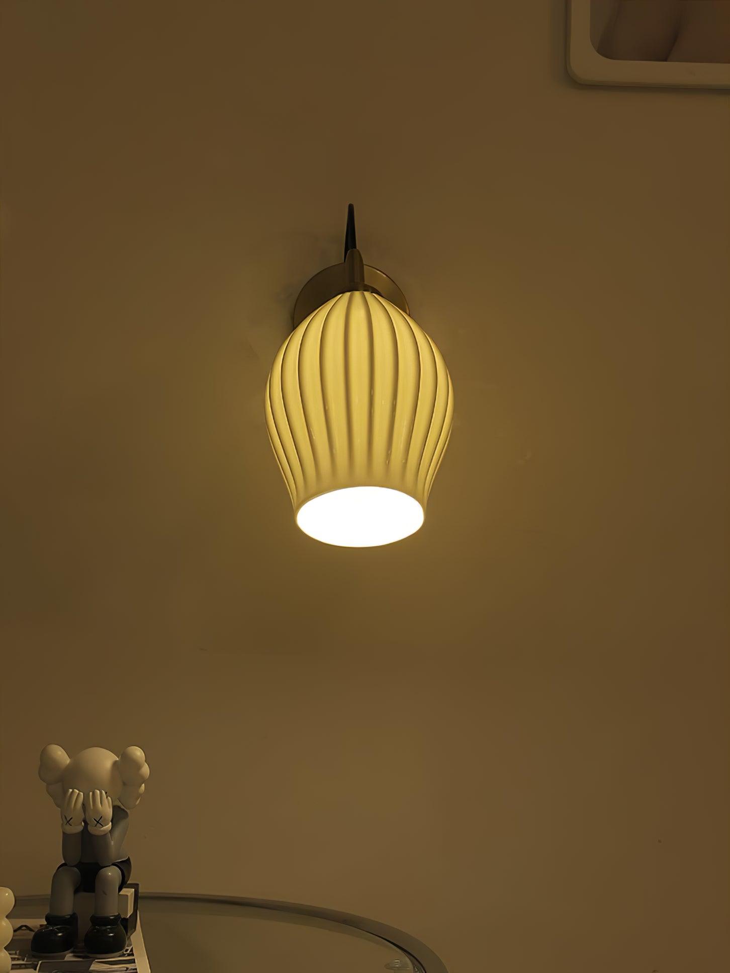 Zotalisra Modern Minimalist Ribbed Ceramic Wall light - Blowlighting