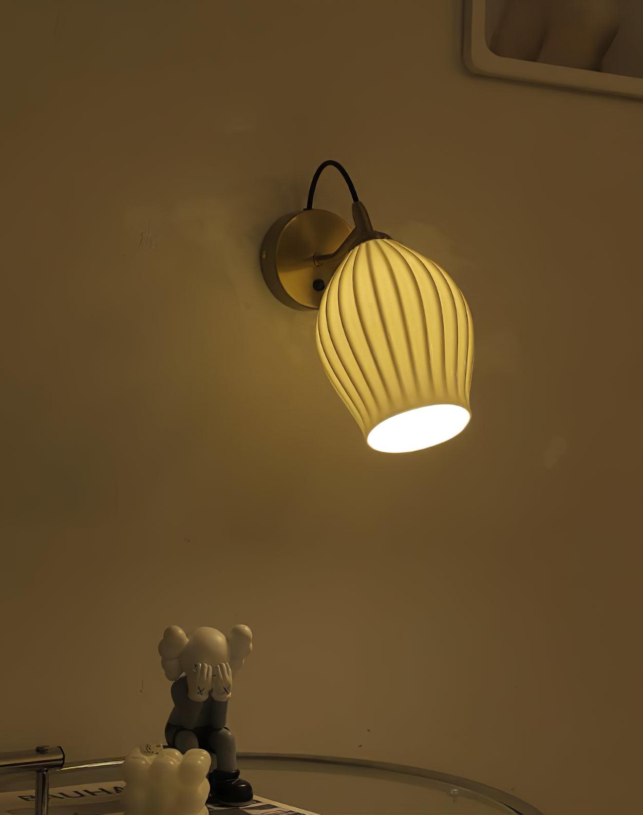 Zotalisra Modern Minimalist Ribbed Ceramic Wall light - Blowlighting