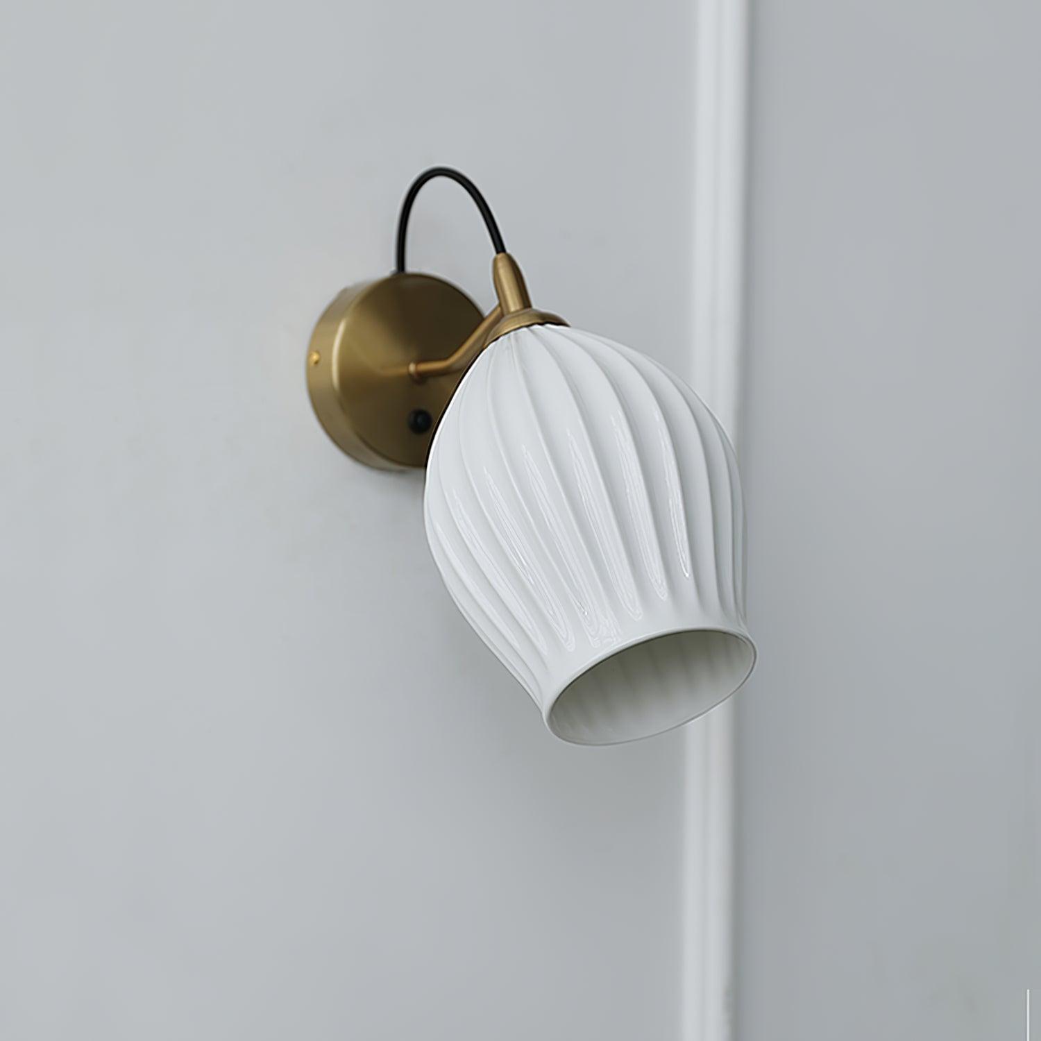 Zotalisra Modern Minimalist Ribbed Ceramic Wall light - Blowlighting