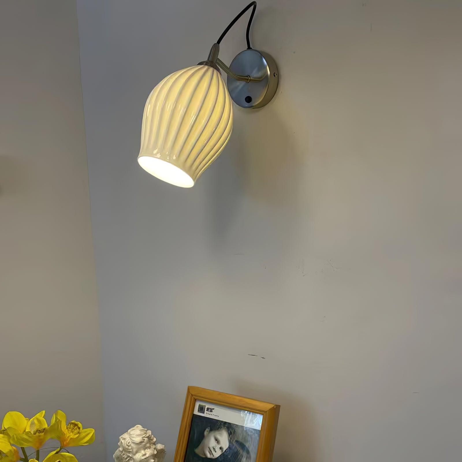 Zotalisra Modern Minimalist Ribbed Ceramic Wall light - Blowlighting
