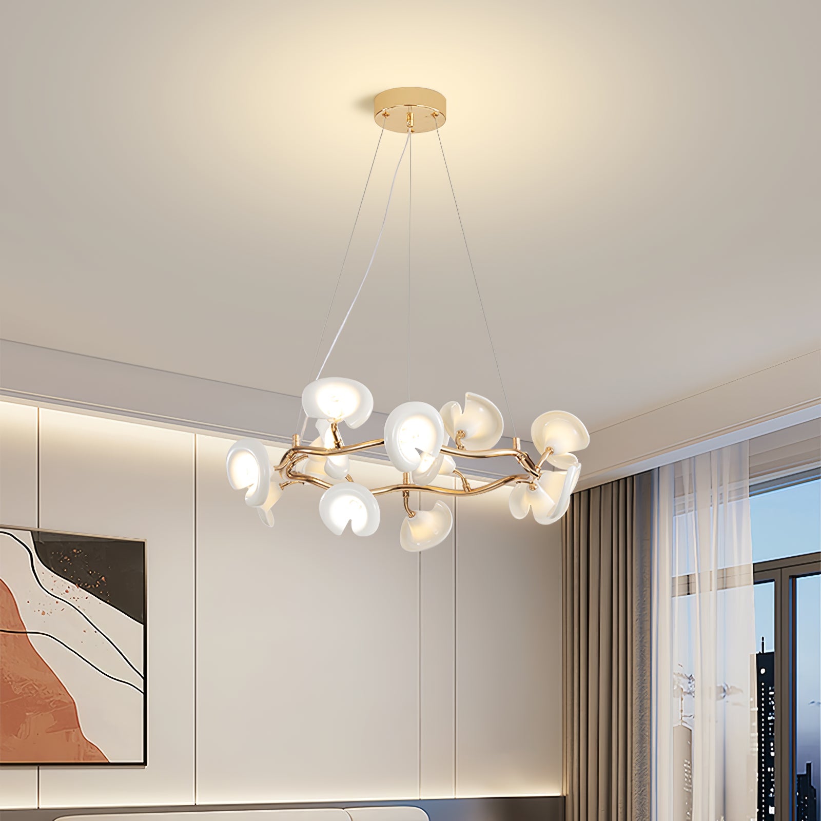 Aurora Chandelier Blossom Branch Elegant - Blowlighting