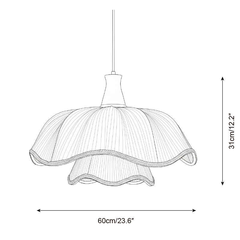 Ceriva Rustic Fabric Pendant Light