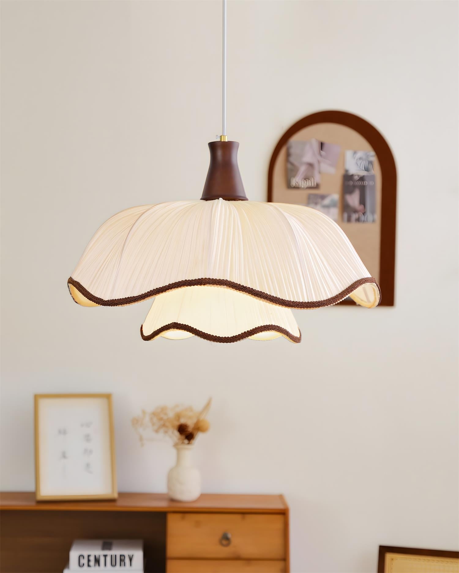 Ceriva Rustic Fabric Pendant Light