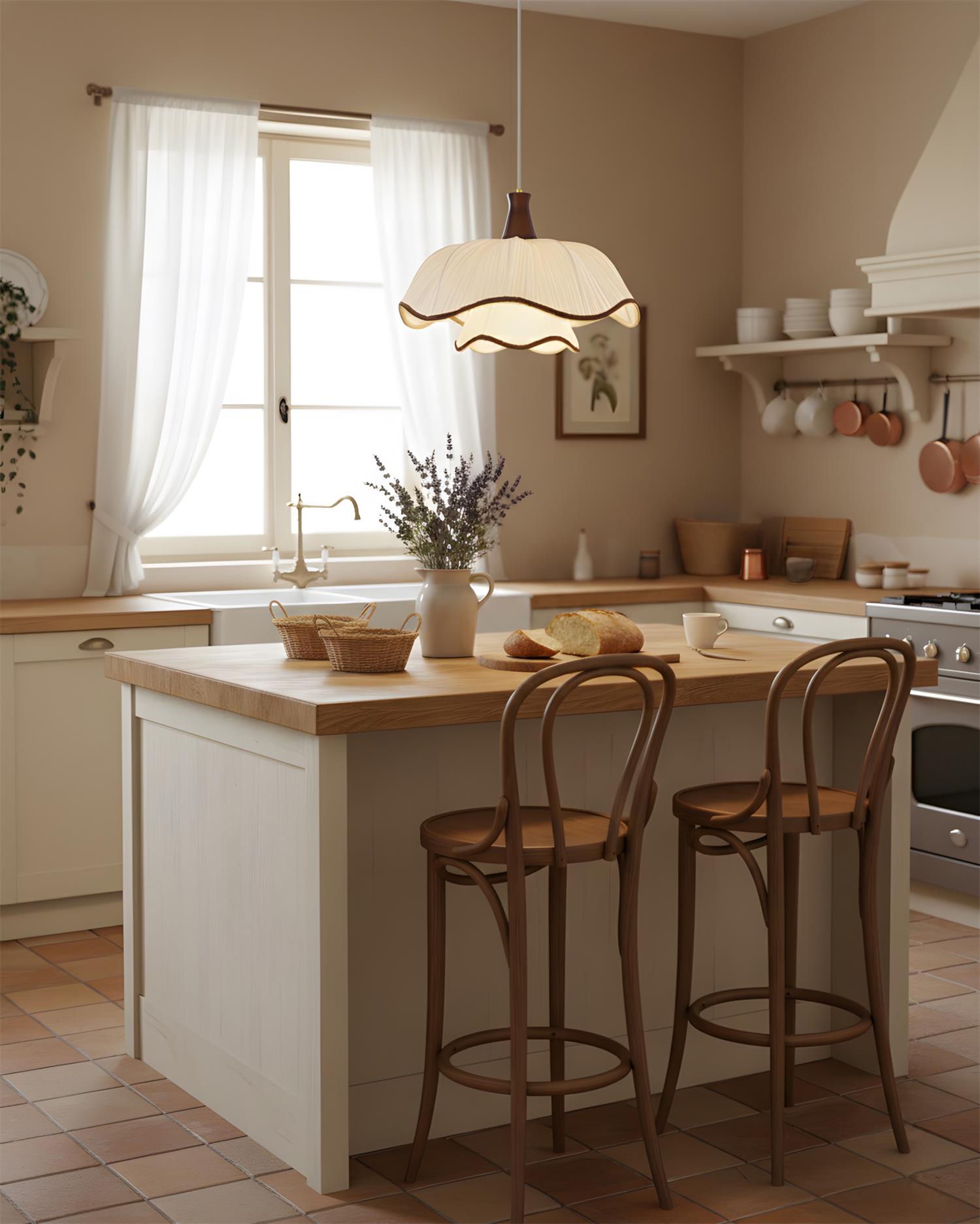 Ceriva Rustic Fabric Pendant Light