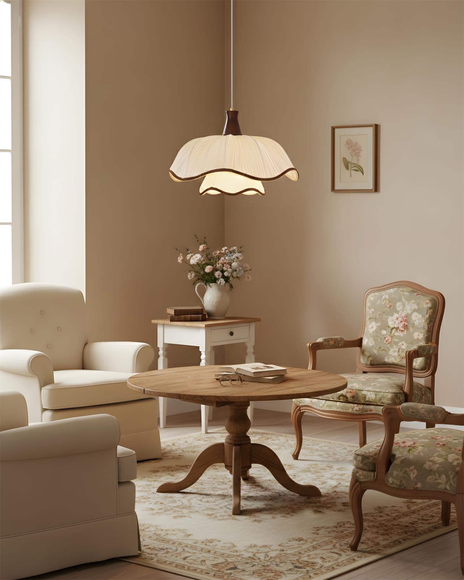 Ceriva Rustic Fabric Pendant Light