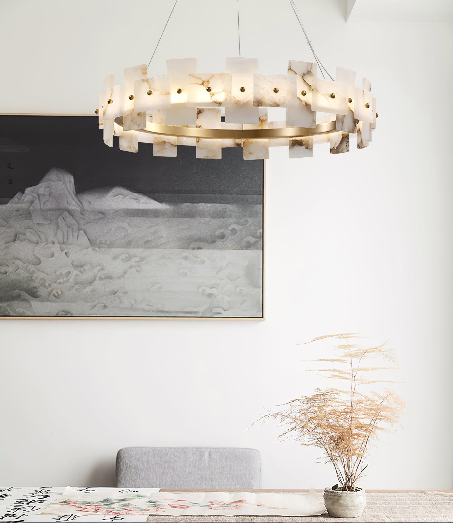 Casolarae Alabaster Chandelier Light - Blowlighting