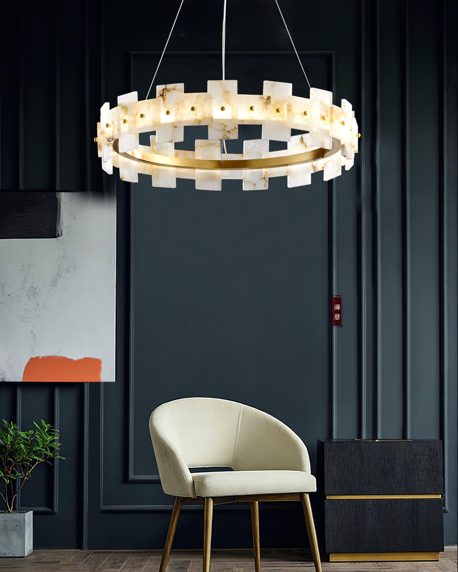 Casolarae Alabaster Chandelier Light - Blowlighting