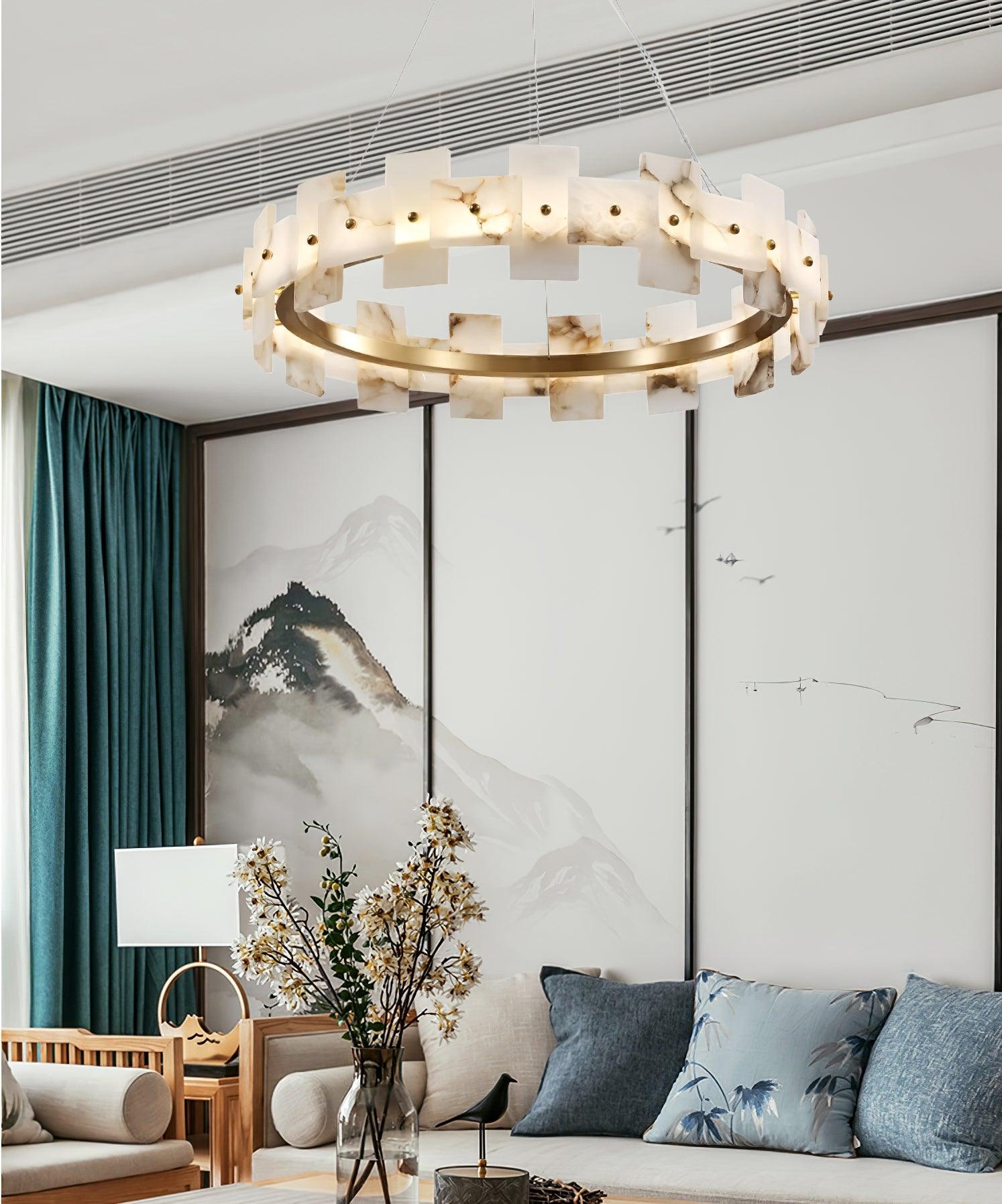 Casolarae Alabaster Chandelier Light - Blowlighting