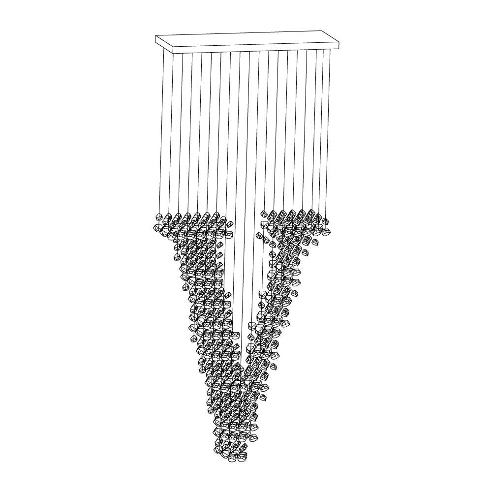Damian Modern Metal Chandeliers - Blowlighting