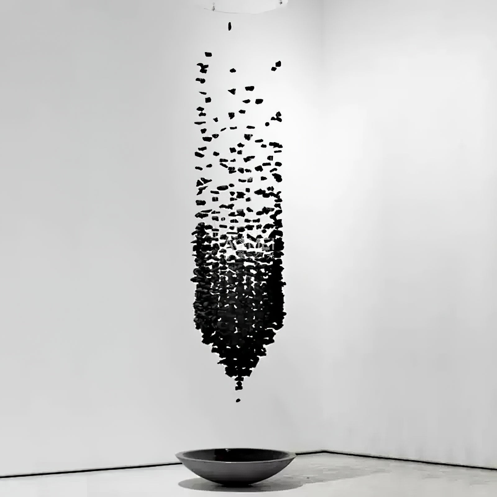 Arsilus Charcoal Stone Shape Hourglass Sculptural Chandelier - Blowlighting