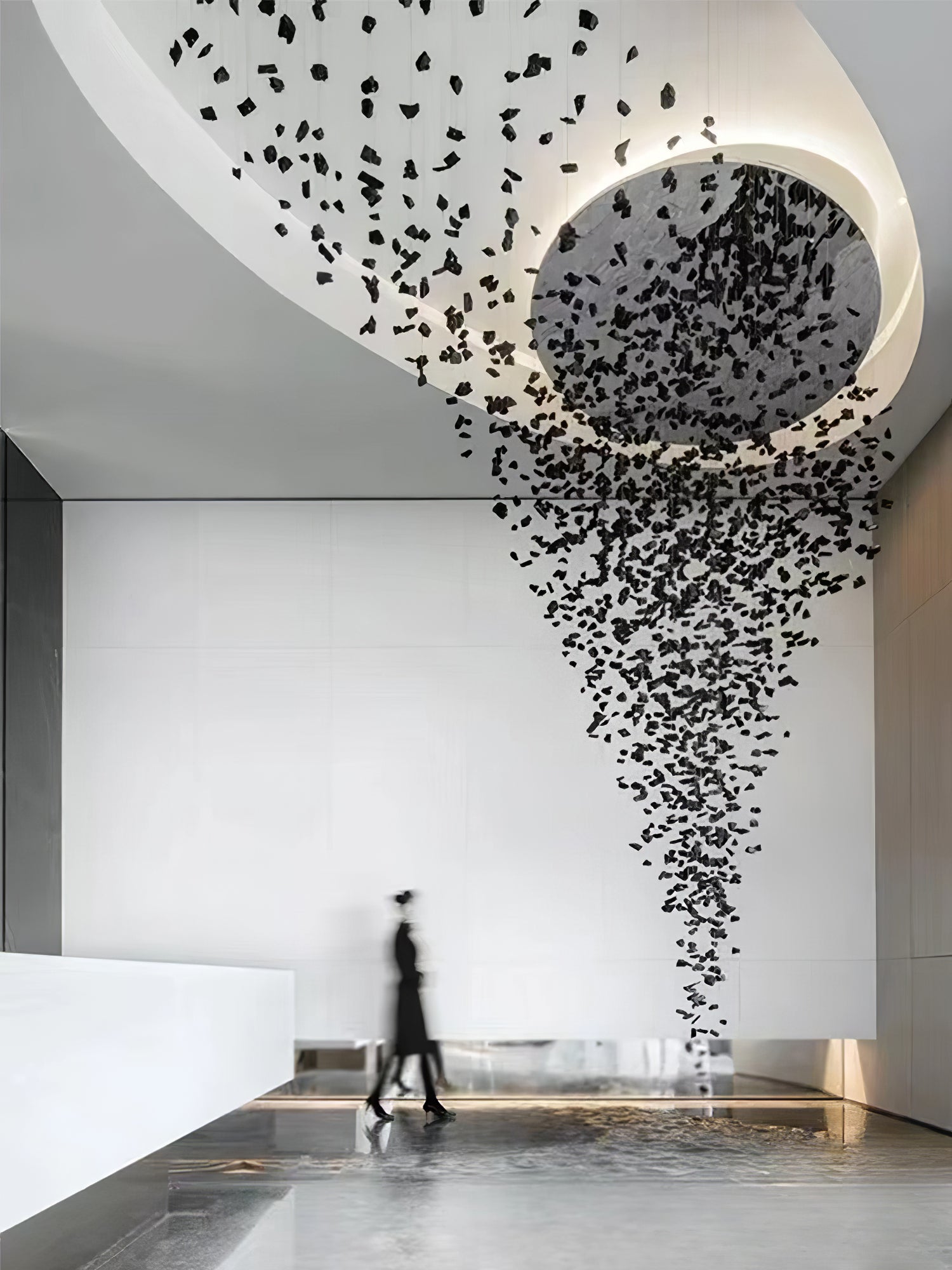 Arsilus Charcoal Stone Shape Hourglass Sculptural Chandelier - Blowlighting