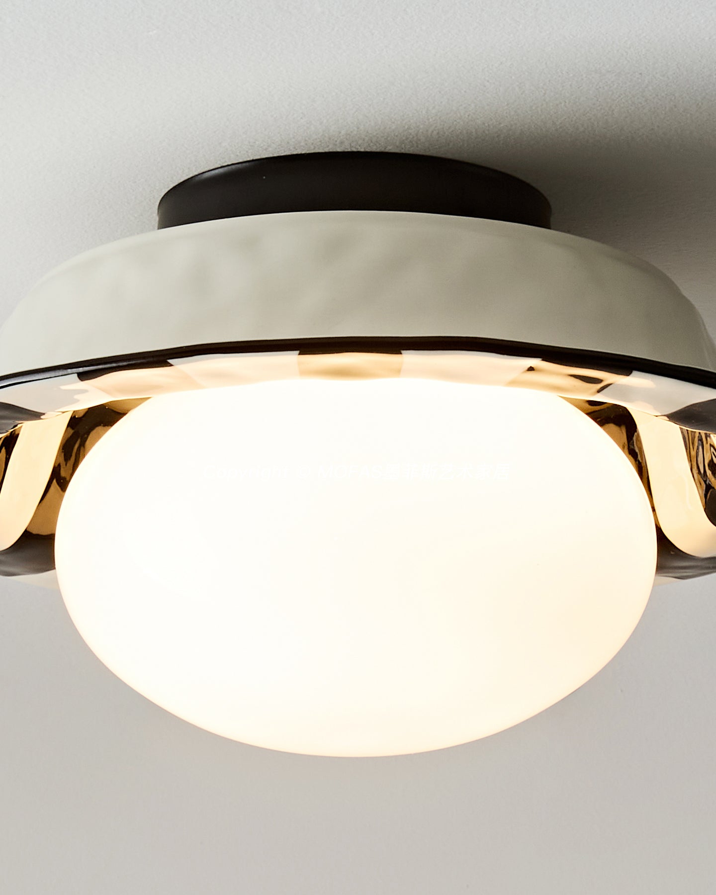 Grid Modern Ceramics Ceiling Lamp