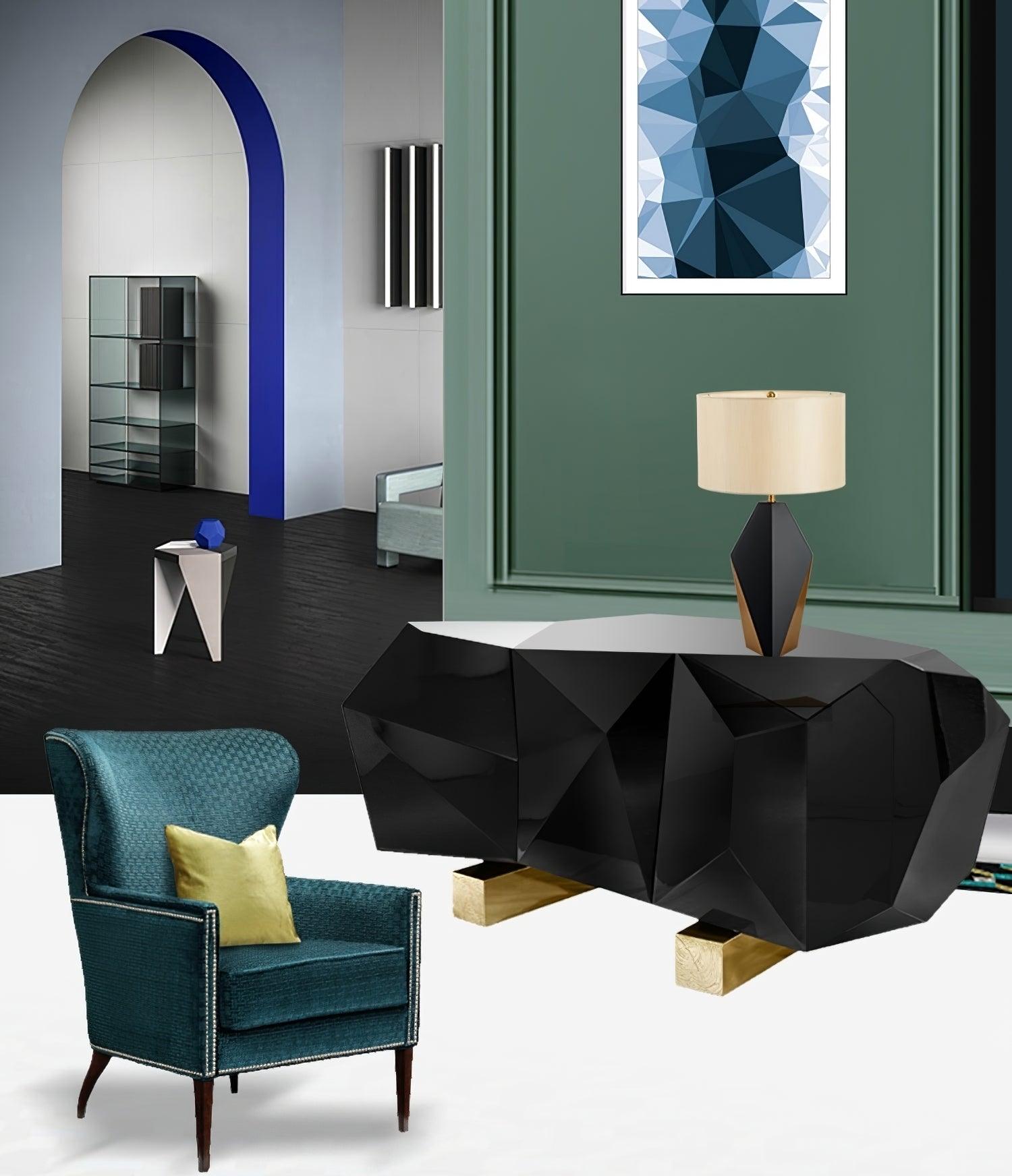 Prism Contemporary Fabric Table Lamp - Blowlighting